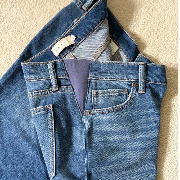 HATCH Collection The Crop Maternity Jeans Raw Hem Indigo Wash Women's Size 29 - Picture 7 of 12